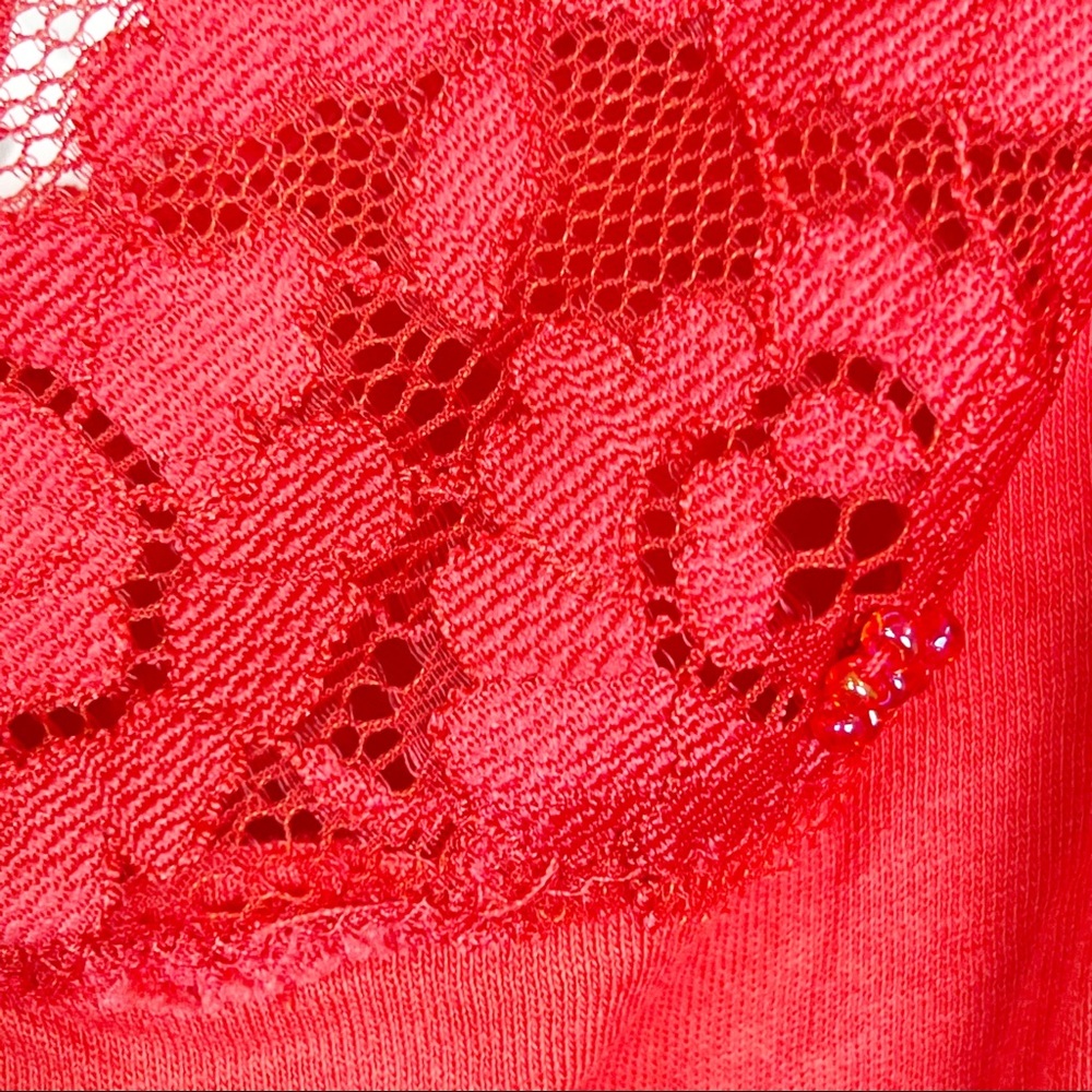 NWT Free People Side of Sass Bodysuit in Lady Bird (red) - Picture 9 of 13